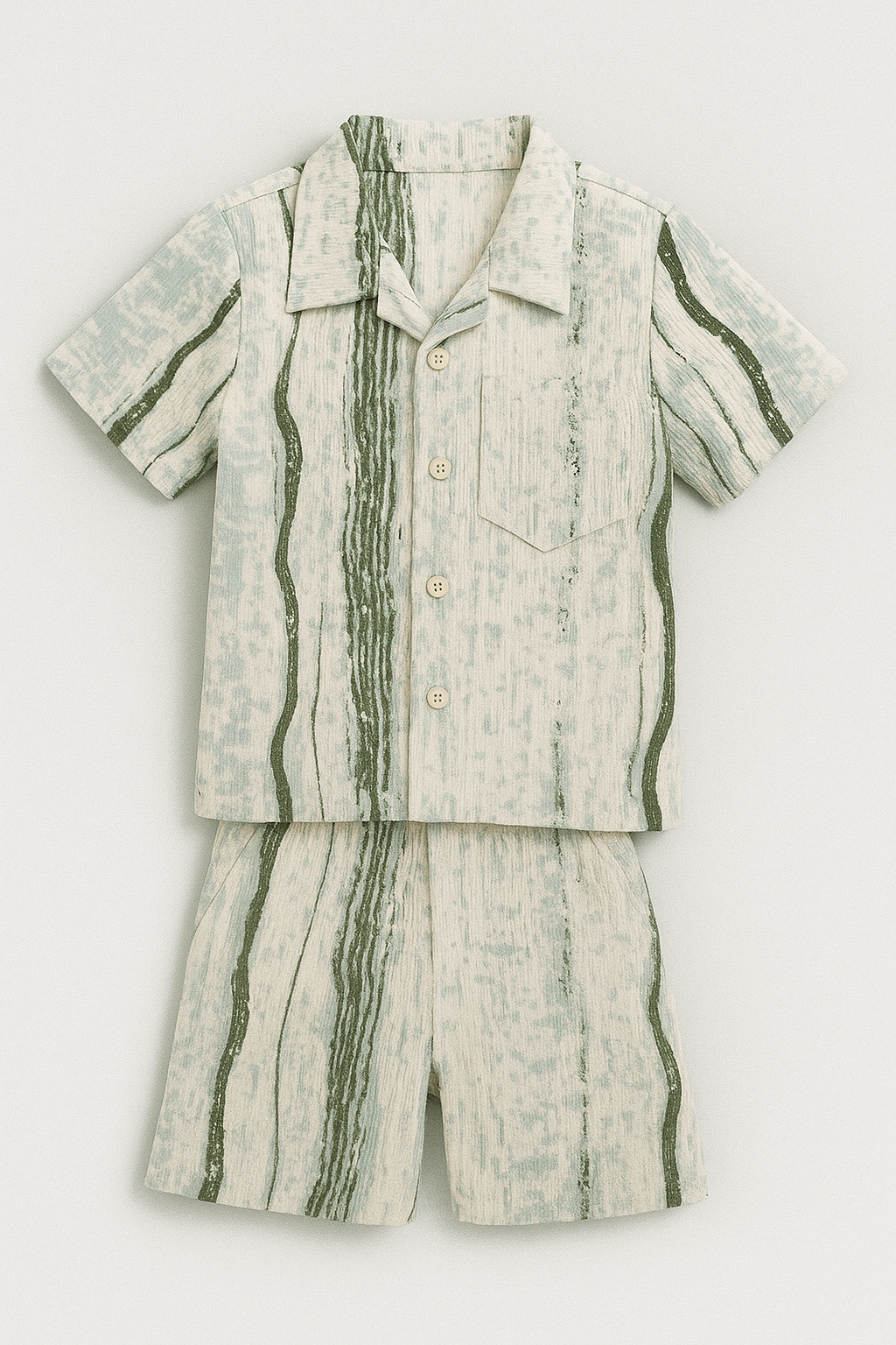 Wavy Woodgrain Premium Cordset For Girls