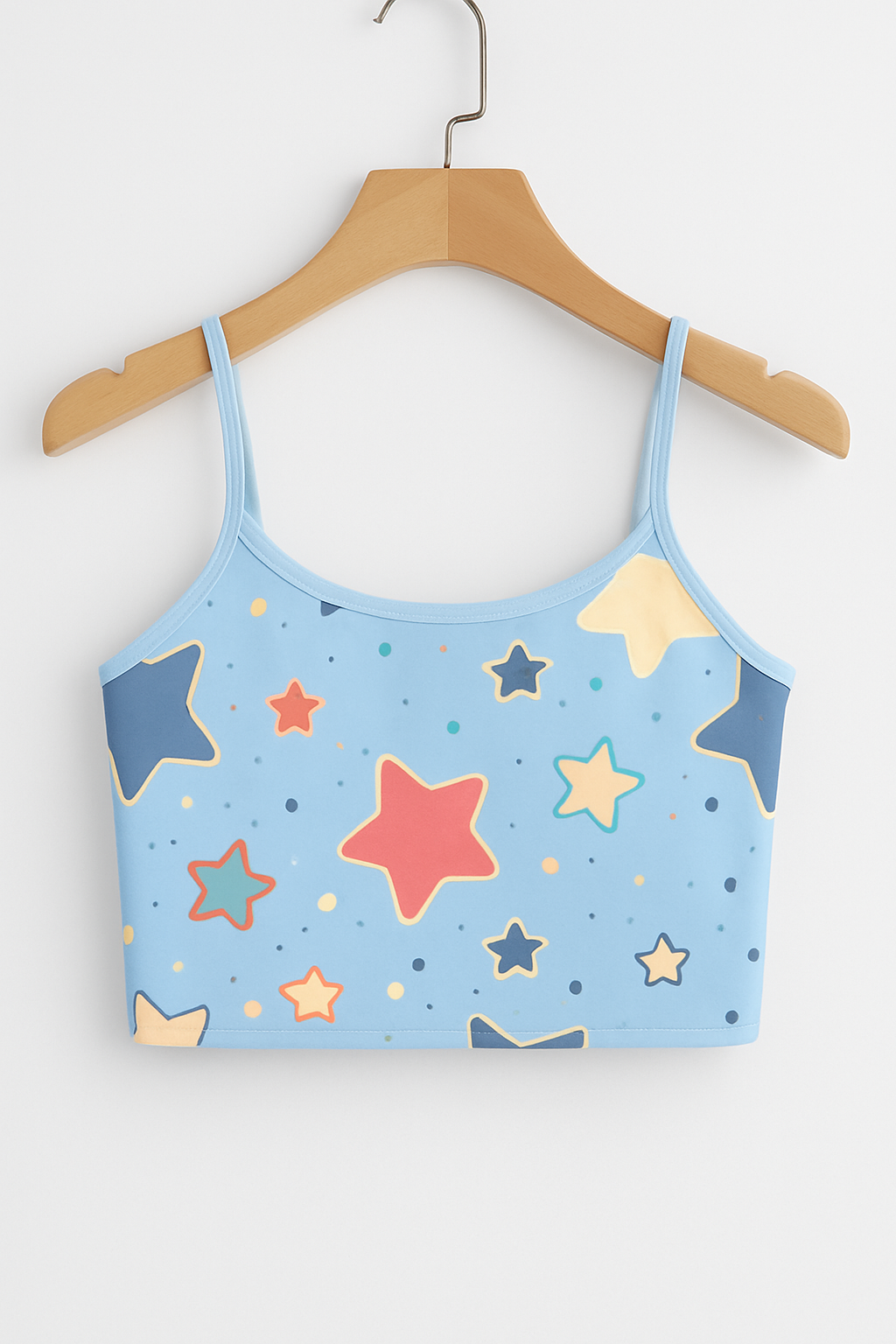 Star Print Crop Cami Top – Cute, Colorful & Trendy