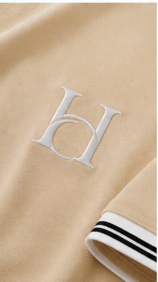 Men's Premium Beige Polo T-Shirt with White Contrast Collar | Smart Casual Half Sleeve Polo Tee