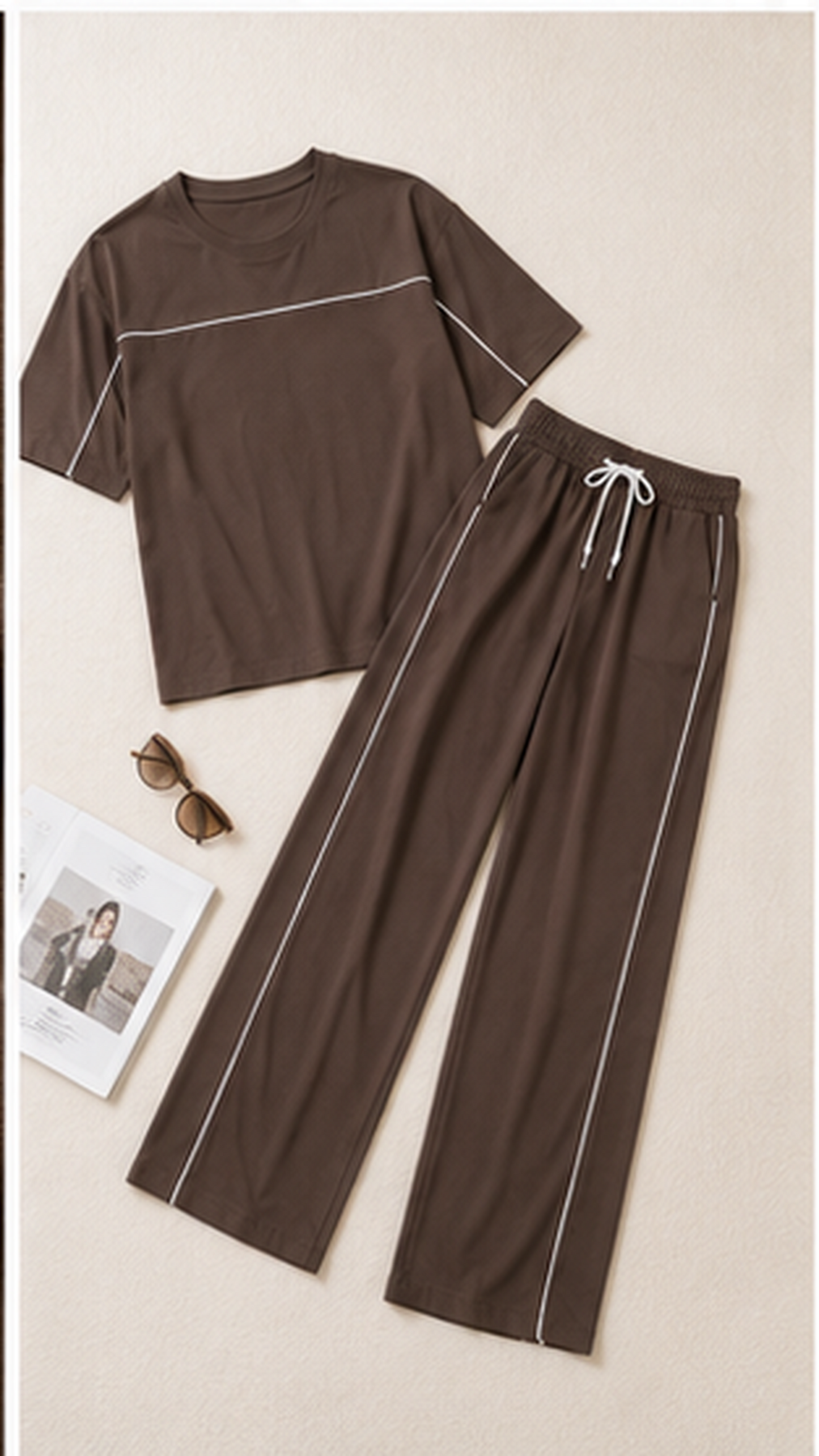Women’s Coffee Brown Co-ord Set | Premium Relaxed Fit Lounge Wear