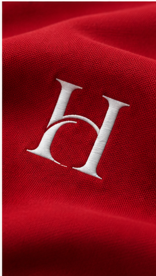 Horcun Men's Signature Red Polo T-Shirt with Contrast Collar