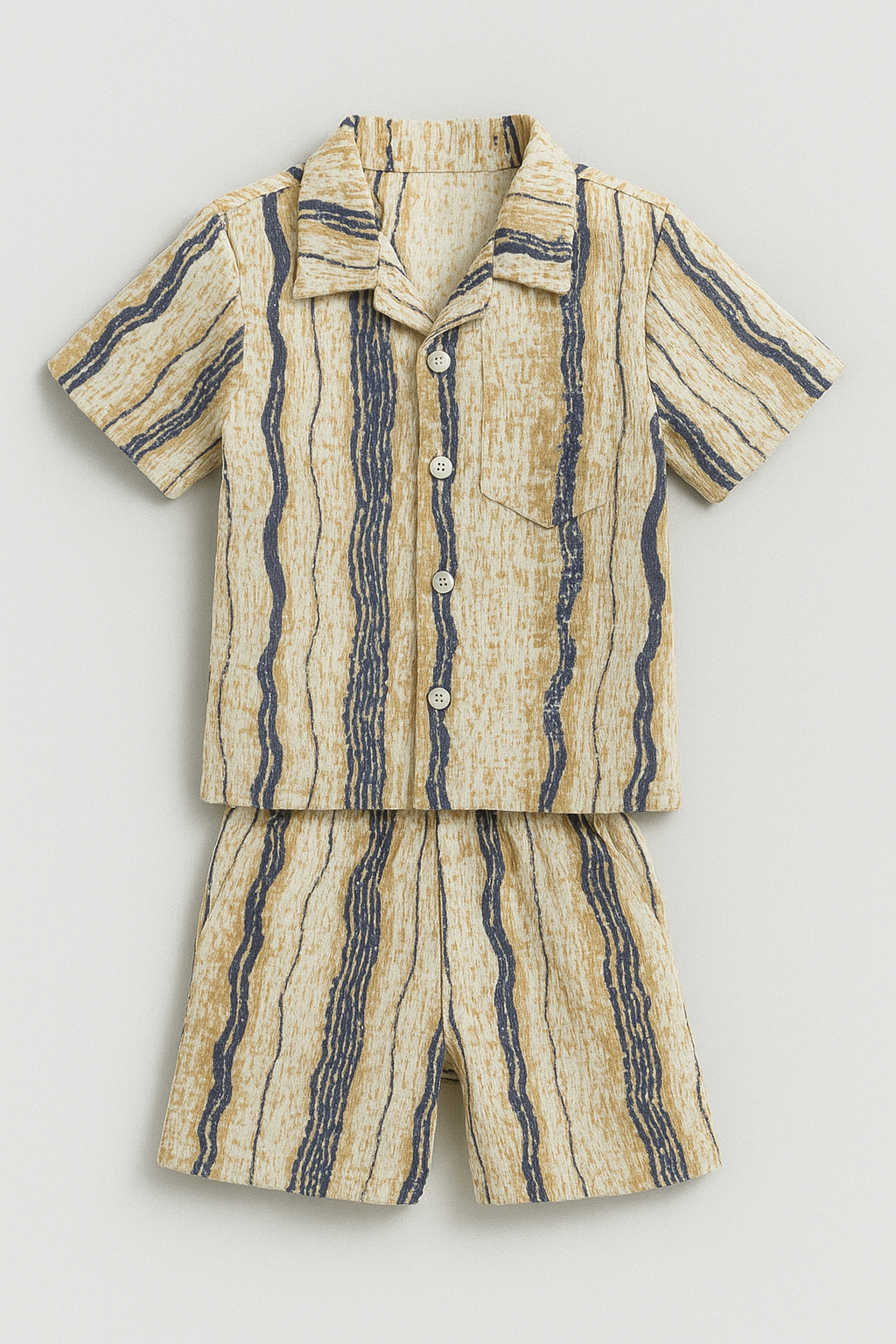 Wavy Woodgrain Premium Cordset For Girls