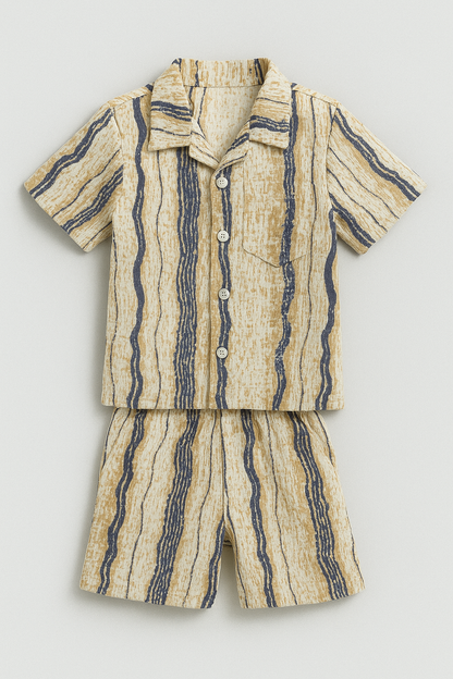 Wavy Woodgrain Premium Cordset For Girls