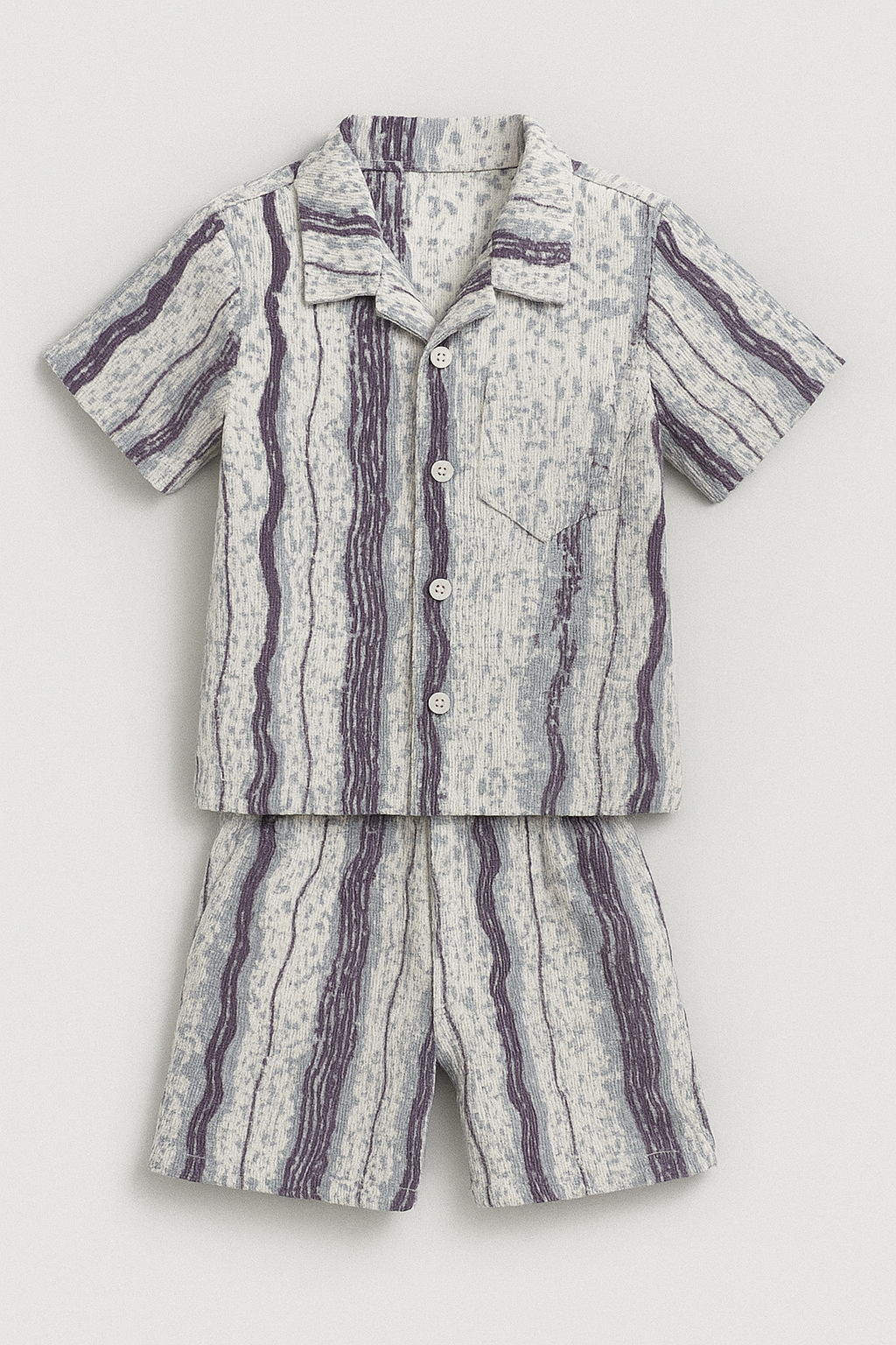 Wavy Woodgrain Premium Cordset For Girls