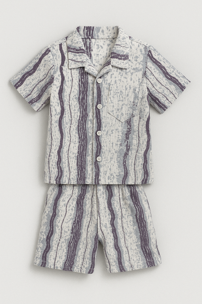 Wavy Woodgrain Premium Cordset For Girls