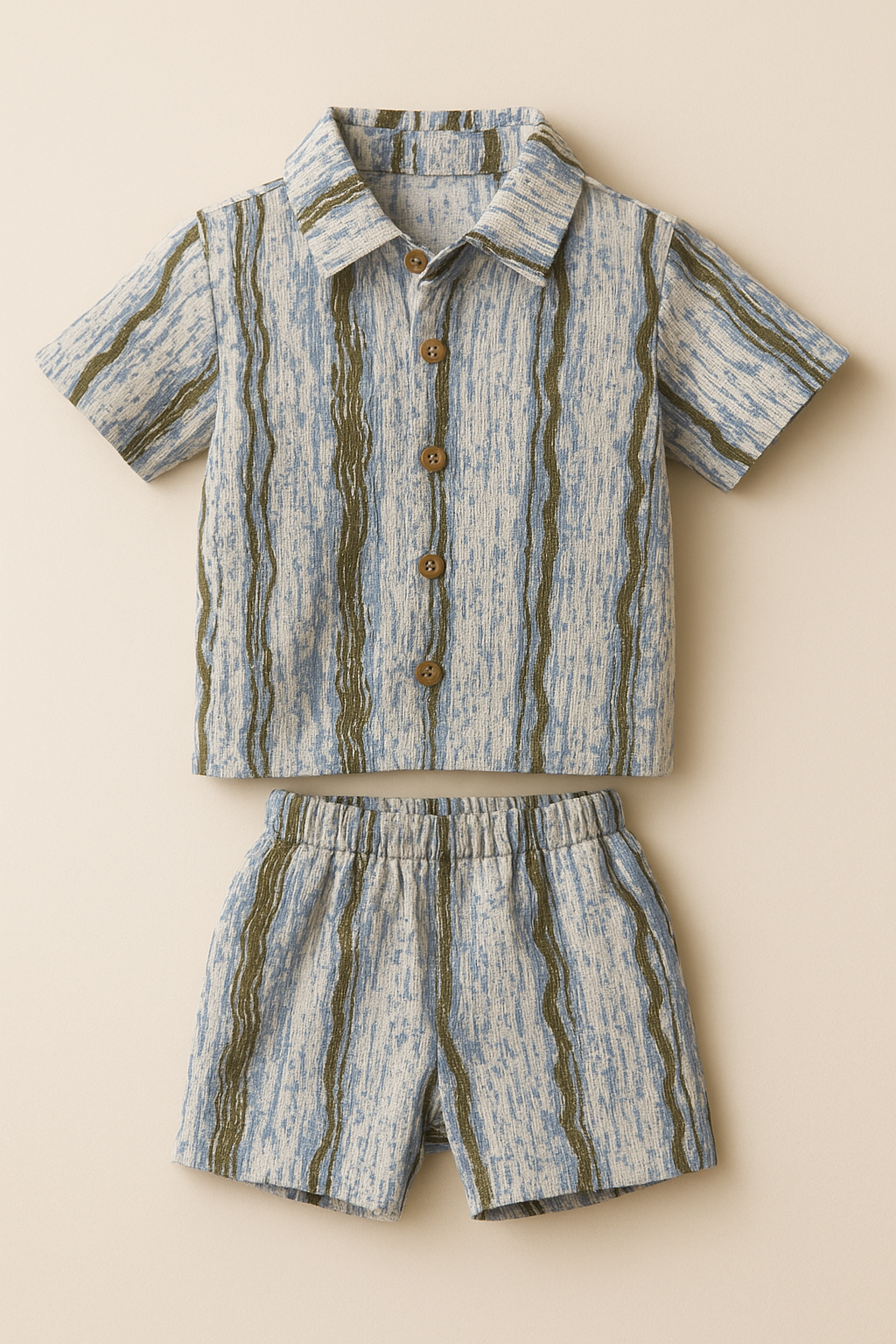 Wavy Woodgrain Premium Cordset For Girls