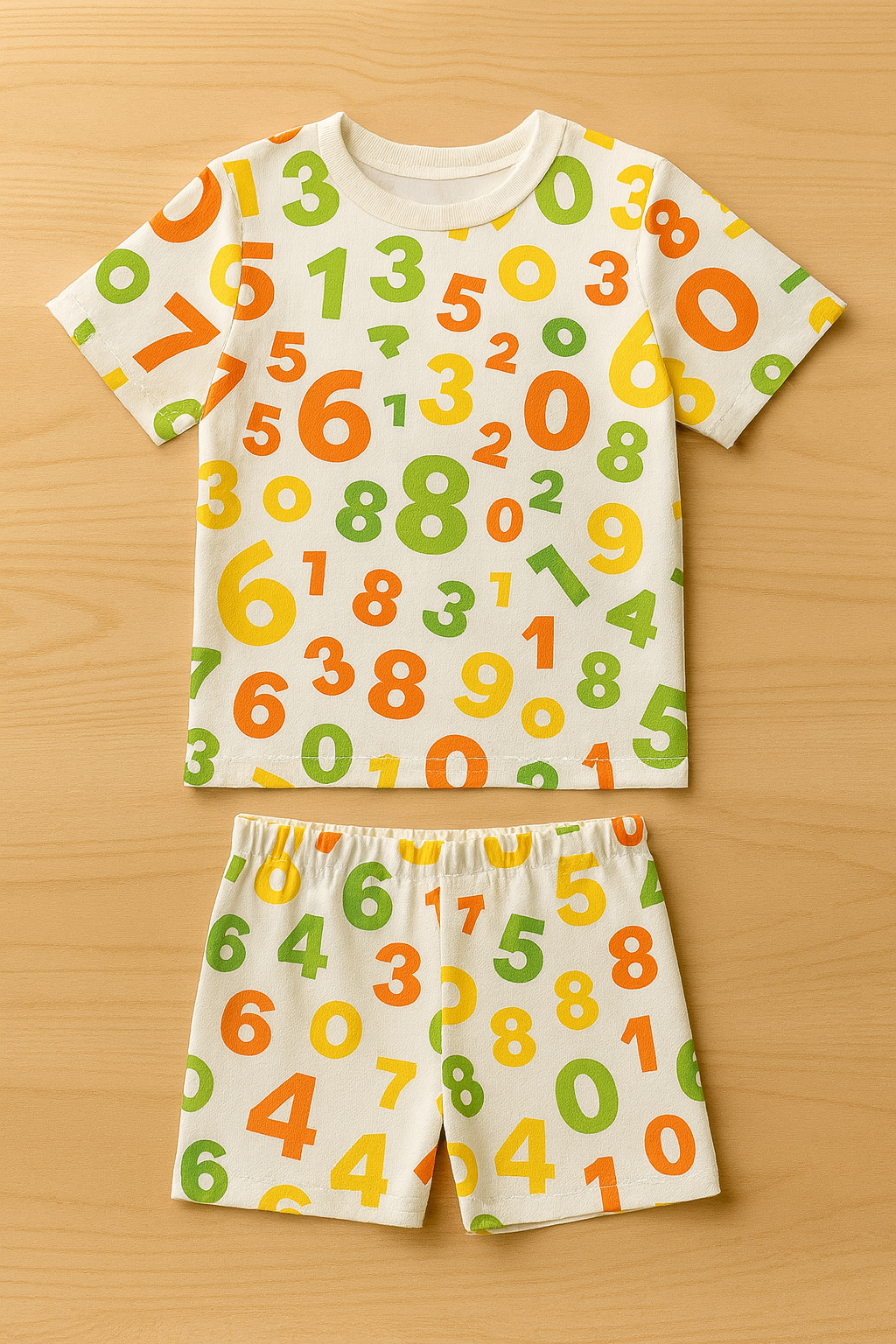 Bright Educational Number Printed Cordset For Boys