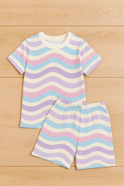 Sky Wave Printed Cordset For Boys