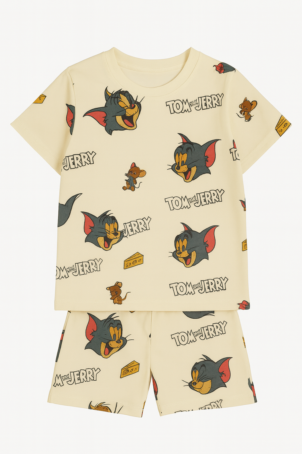 Tom & Jerry Cartoon Printed Cordset For Girls