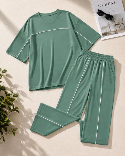 Women’s Sage Green Co-ord Set | Premium Relaxed Fit Lounge Wear