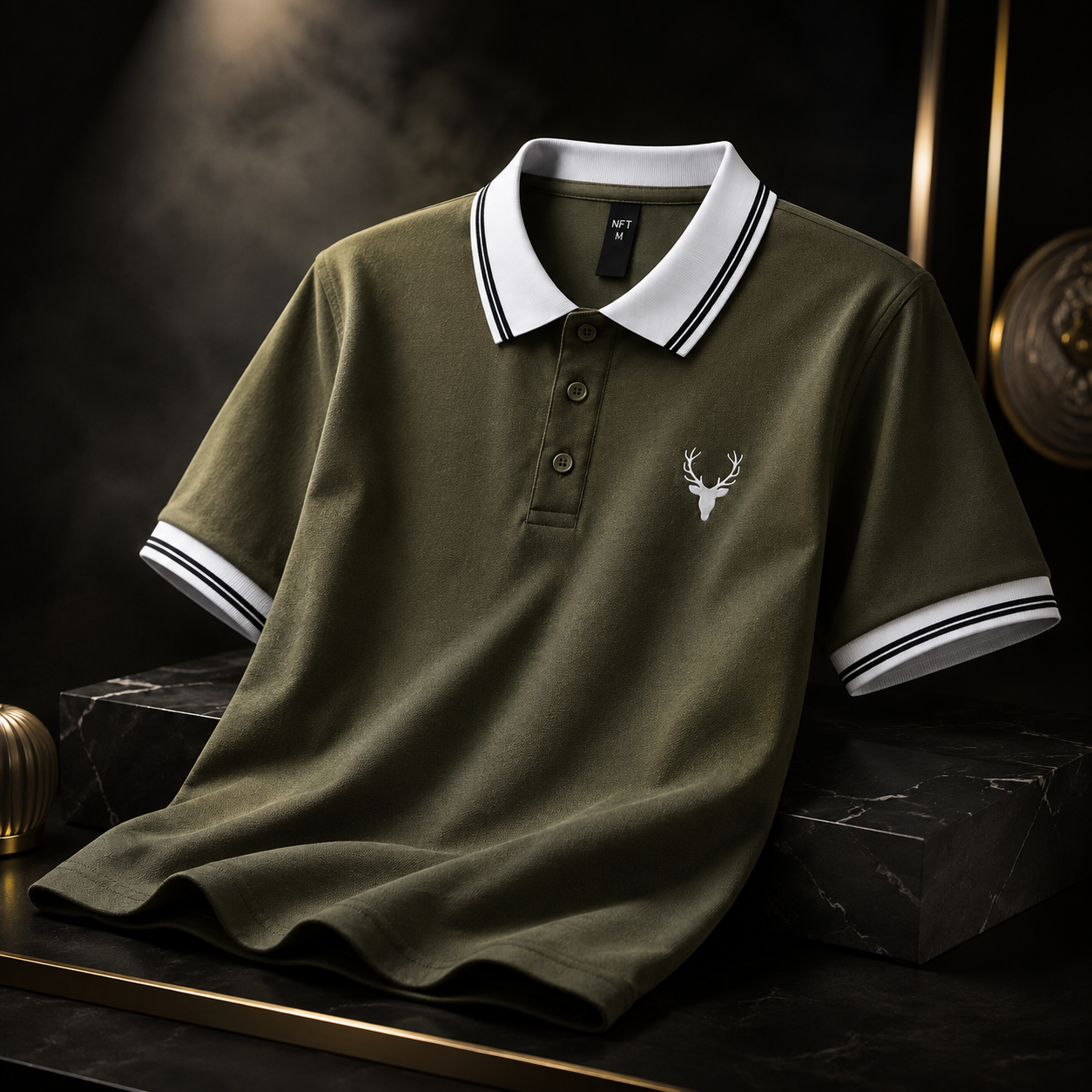 Horcun Men's Olive Green Premium Polo T-Shirt | Smart Casual Polo