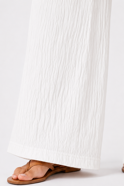 White Wide Leg Lounge Pants  | Casual Summer Outfit for Women