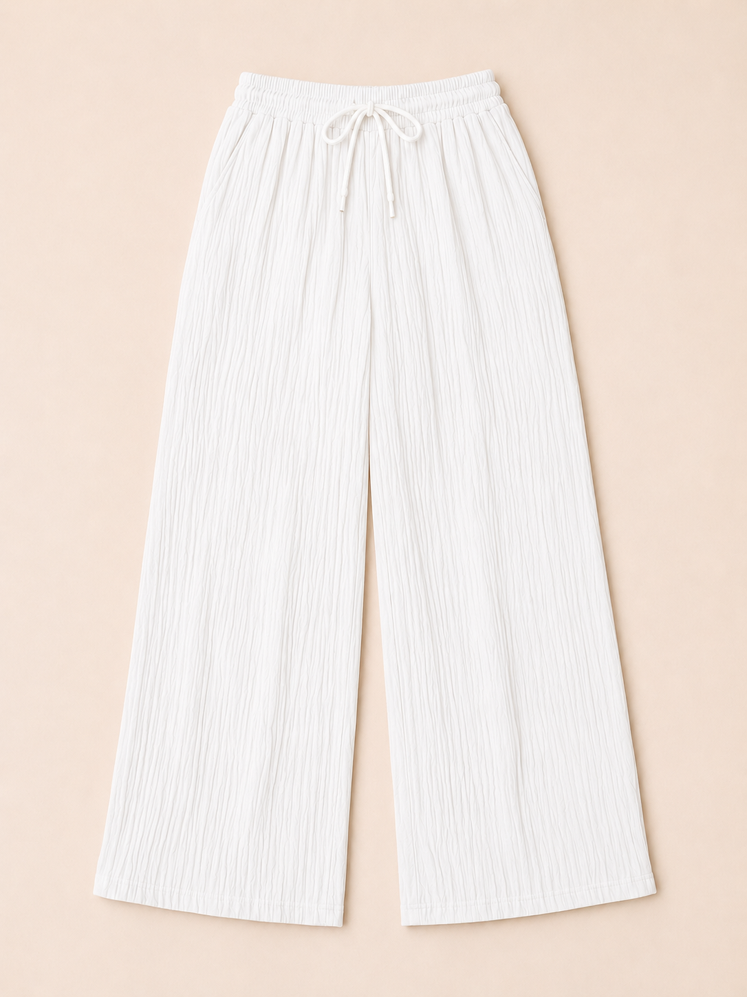 White Wide Leg Lounge Pants  | Casual Summer Outfit for Women