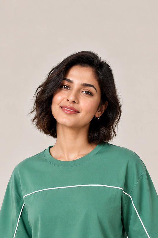 Women’s Sage Green Co-ord Set | Premium Relaxed Fit Lounge Wear