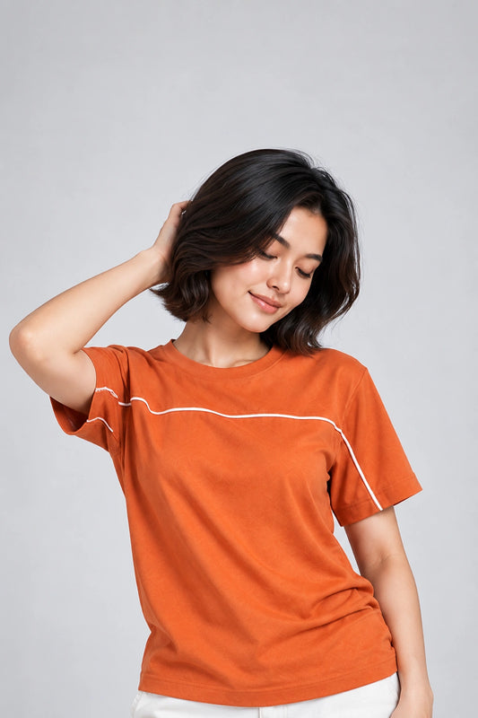 Women’s Rust Orange Co-ord Set | Premium Relaxed Fit Lounge Wear