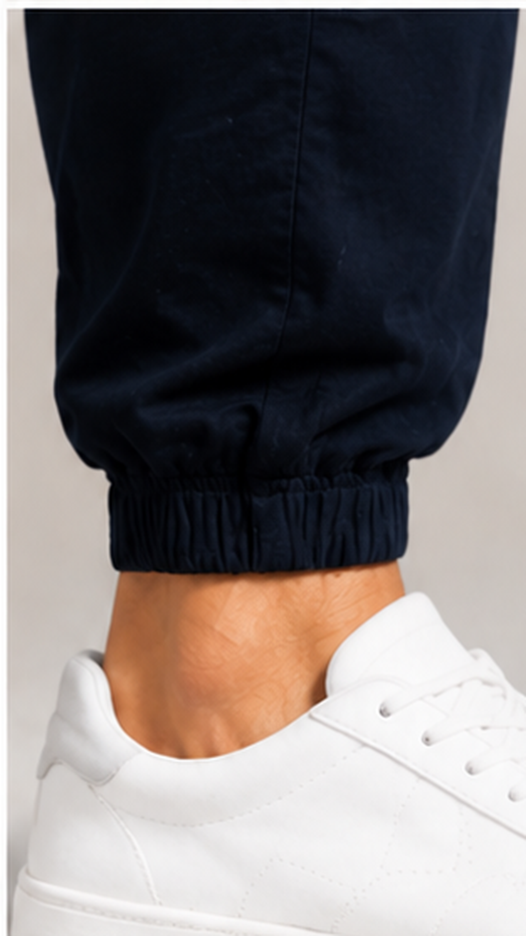 Navy Blue Cargo Joggers for Men – Slim Fit Multi-Pocket Printed Casual Streetwear Pants