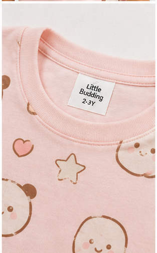 Cute Bunny & Bear Print Kids Co-Ord Set – Soft Cotton T-Shirt & Shorts Outfit for Boys & Girls