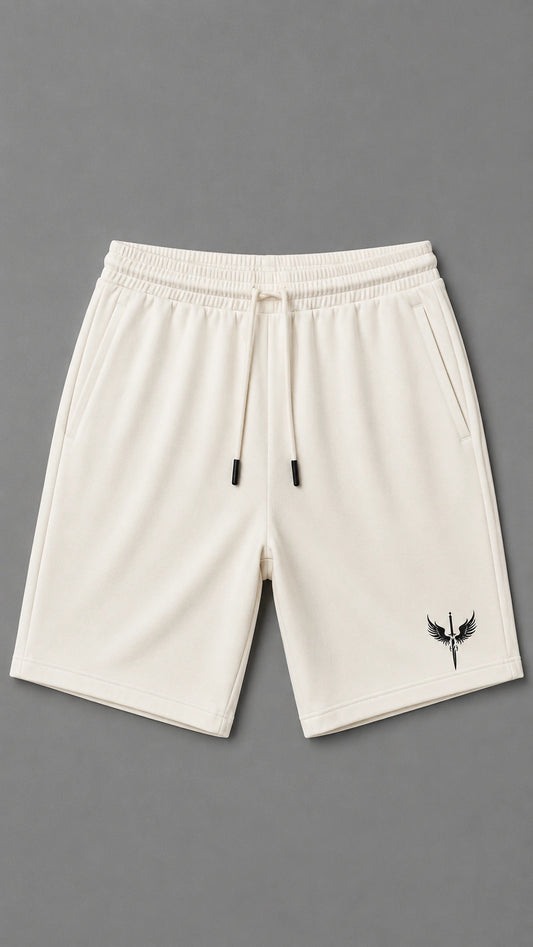 Horcun Men's Cream Performance Training Shorts | Premium Athletic Shorts