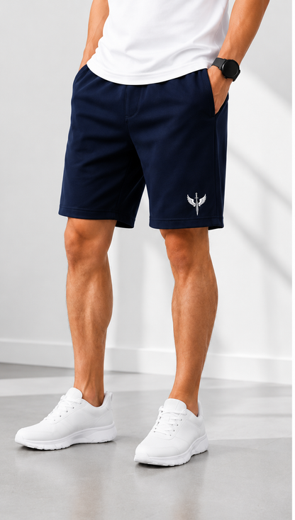 Horcun Men's Navy Blue Performance Training Shorts | Premium Athletic Shorts