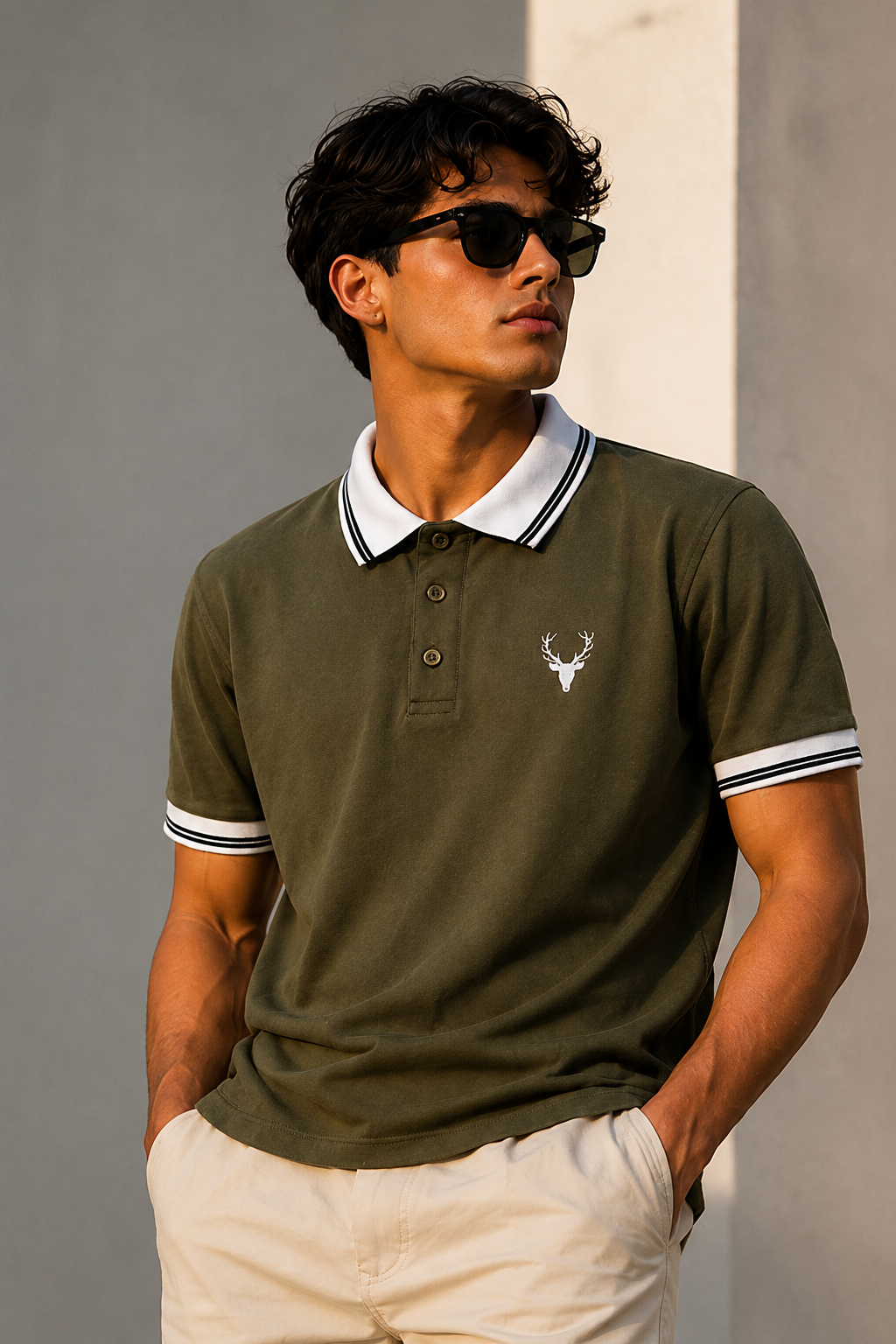 Horcun Men's Olive Green Premium Polo T-Shirt | Smart Casual Polo