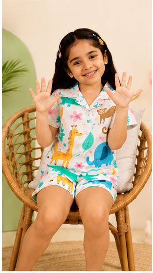 Children's Safari Print Pajama Set