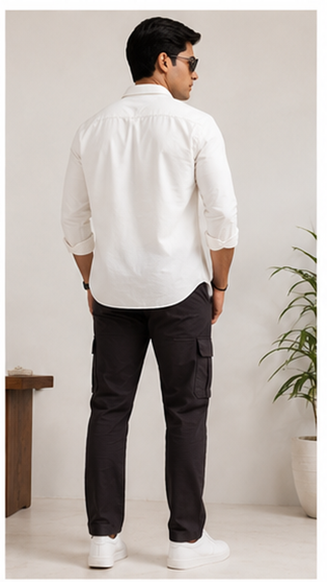 Men Brown Cargo Jogger Pants with Utility Pockets – Slim Fit Casual Streetwear Trousers