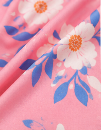 Girls Pink Floral Off-Shoulder Co-Ord Set – Summer Printed Top & Shorts