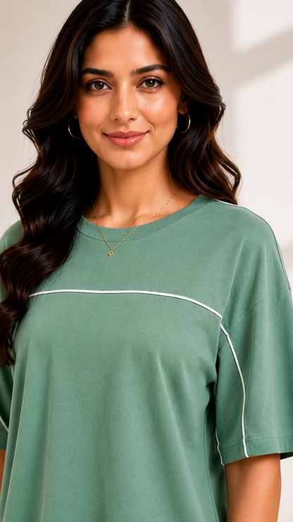 Women’s Sage Green Co-ord Set | Premium Relaxed Fit Lounge Wear