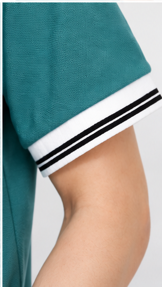 Men's Premium Teal Green Polo T-Shirt with White Contrast Collar | Smart Casual Half Sleeve Polo Tee