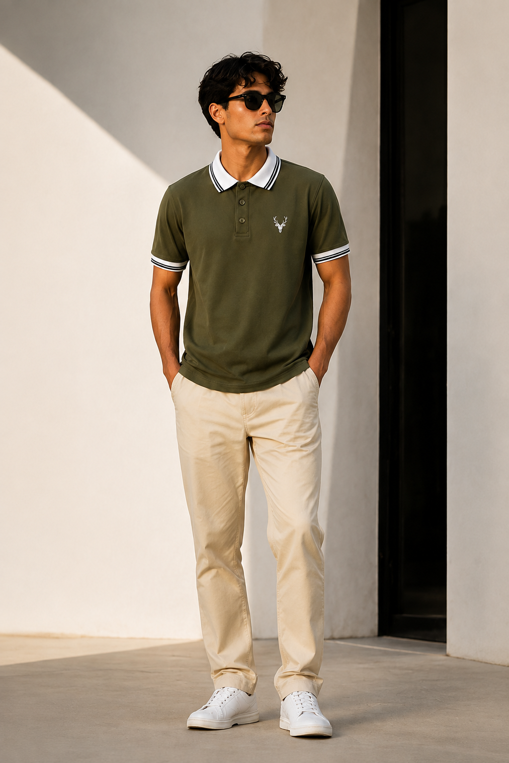 Horcun Men's Olive Green Premium Polo T-Shirt | Smart Casual Polo