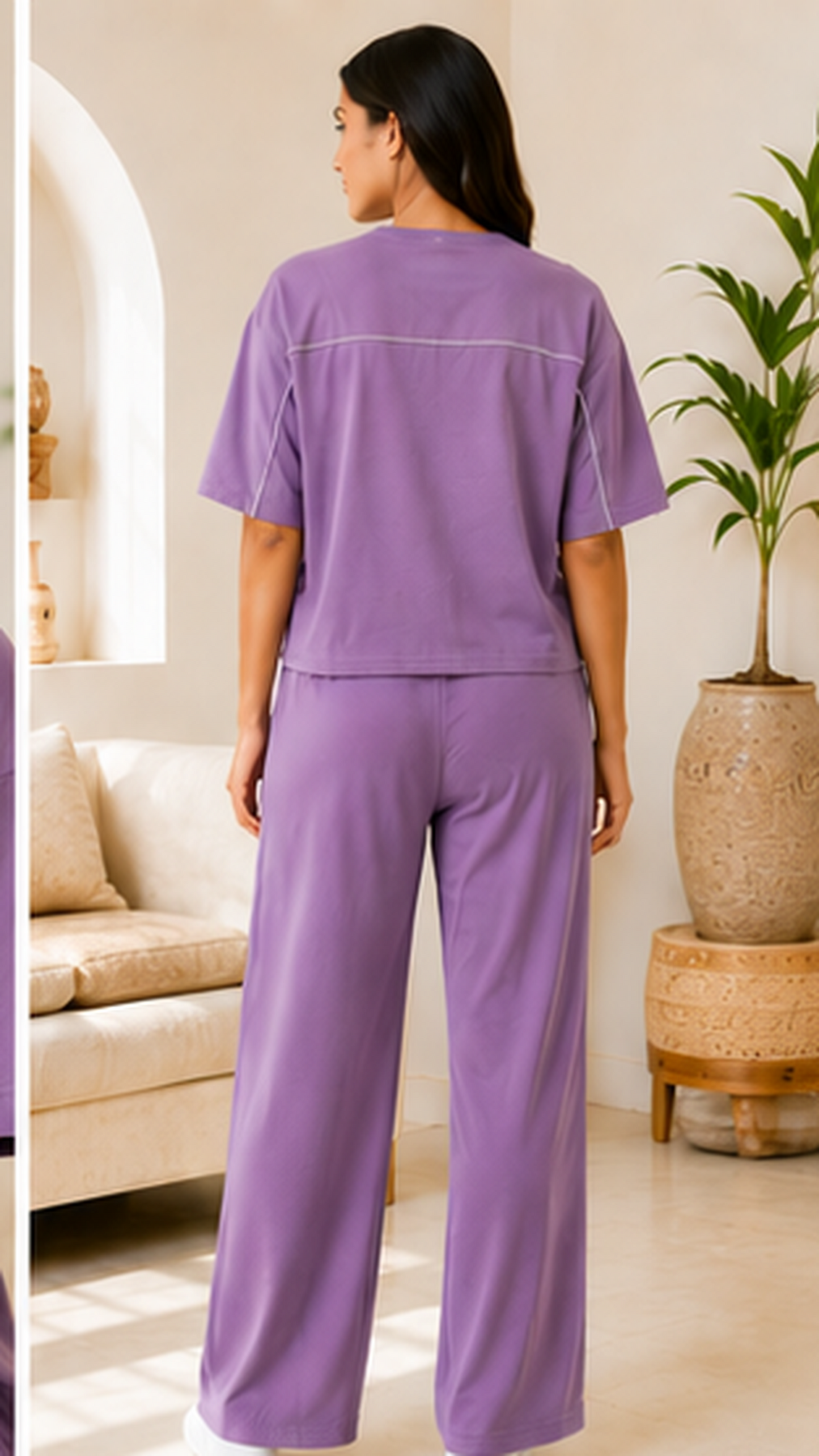 Women’s Lavender Co-ord Set | Premium Relaxed Fit Lounge Wear