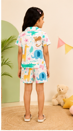 Children's Safari Print Pajama Set