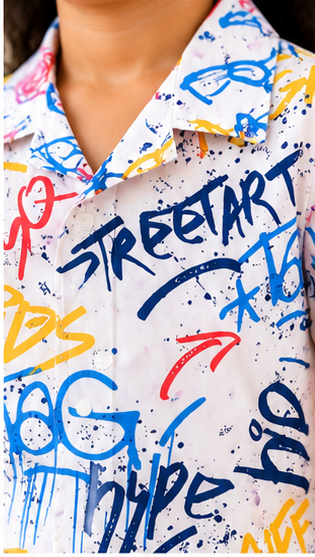 Graffiti Print Short Set
