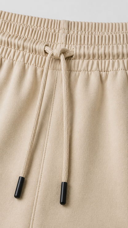 Horcun Men's Sand Beige Essential Training Shorts | Premium Casual & Gym Shorts
