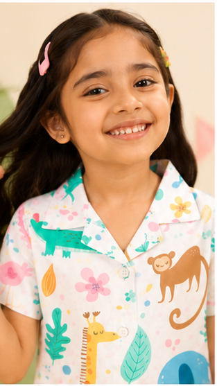 Children's Safari Print Pajama Set
