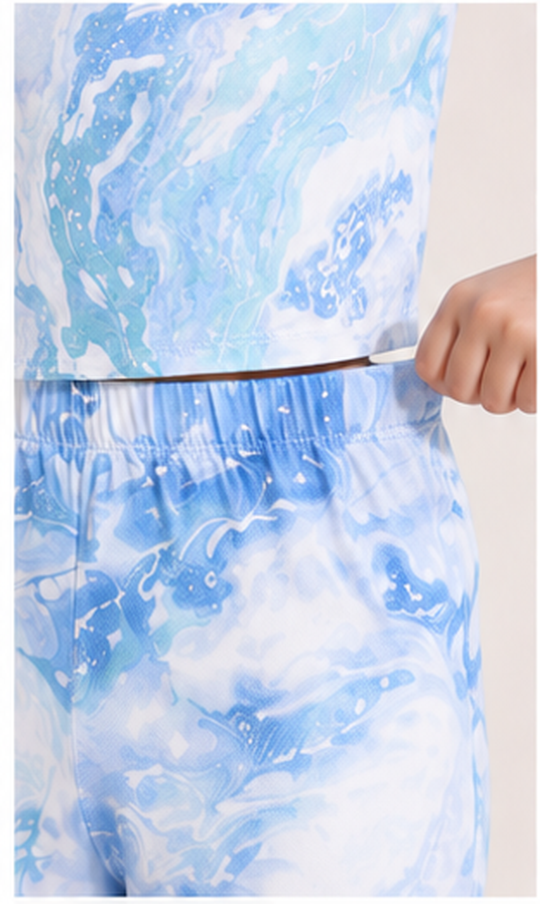 Girls Blue Tie Dye Co-Ord Set | Kids Crop Top & Bell Bottom Pants Outfit | Stylish Western Wear for Girls