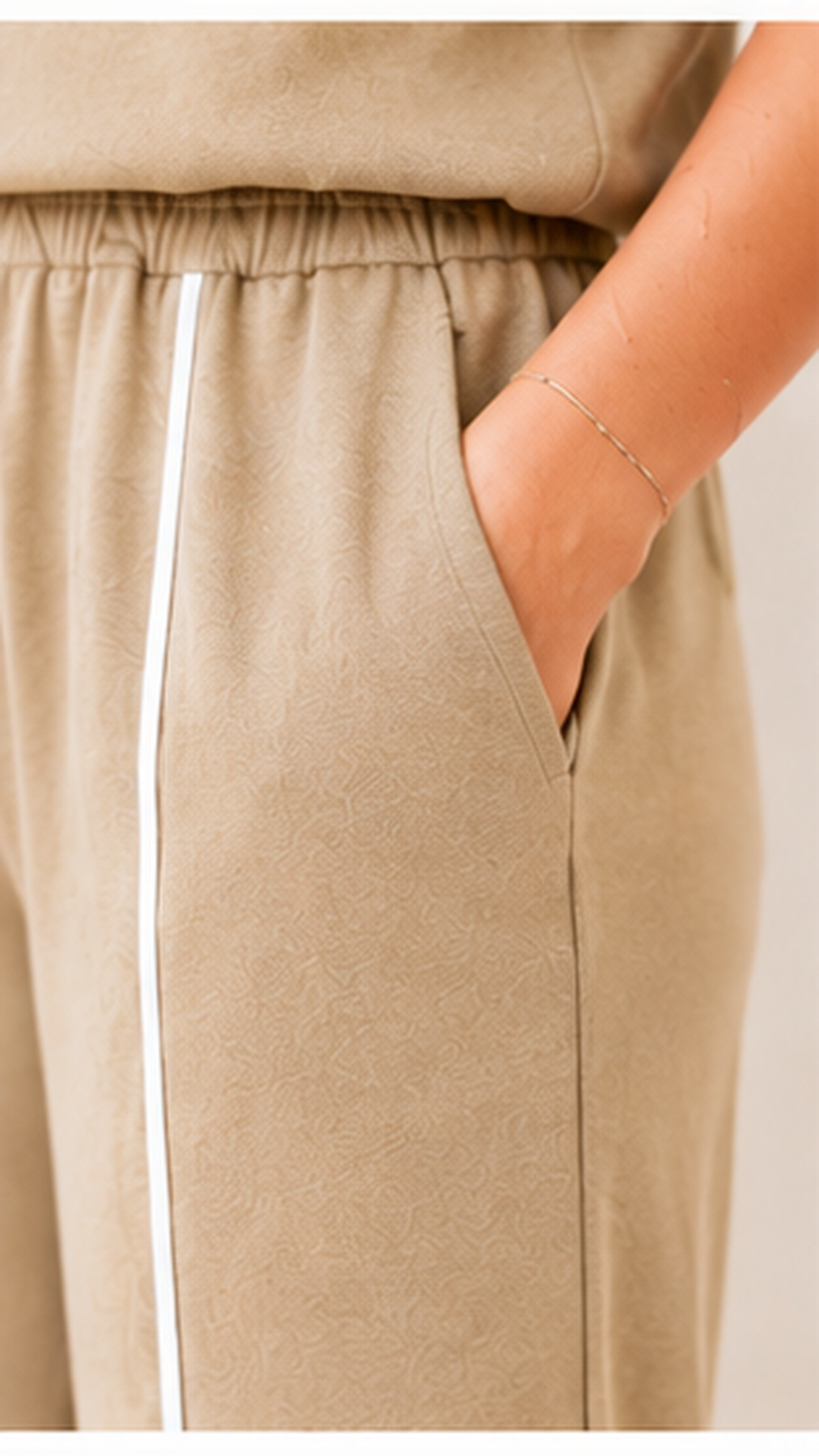 Women’s Sand Beige Co-ord Set | Relaxed Fit Premium Lounge Wear
