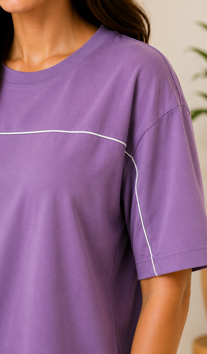 Women’s Lavender Co-ord Set | Premium Relaxed Fit Lounge Wear
