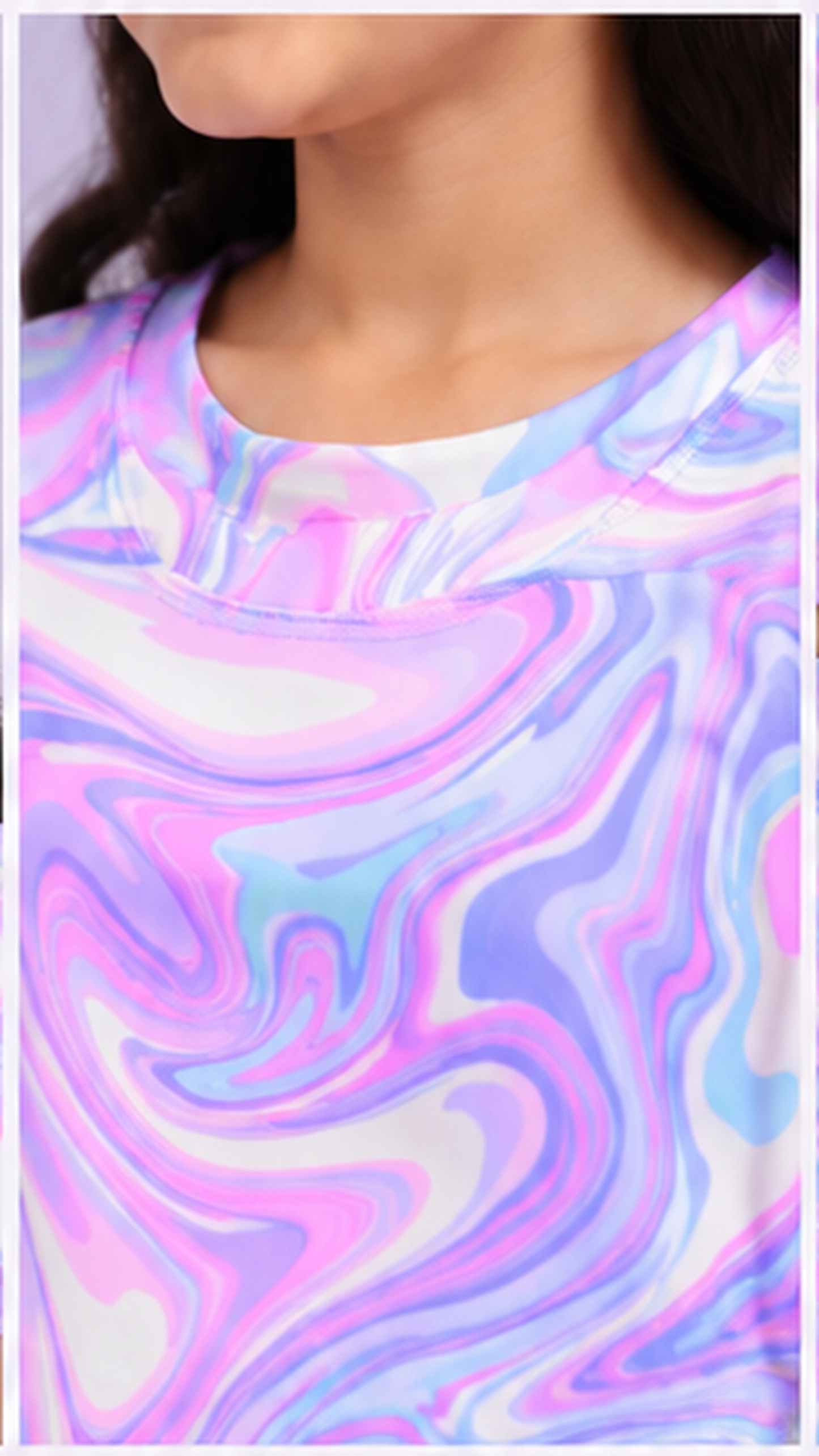 Girls Rainbow Marble Co-Ord Set | Kids Crop Top & Bell Bottom Pants Outfit | Trendy Party Wear for Girls
