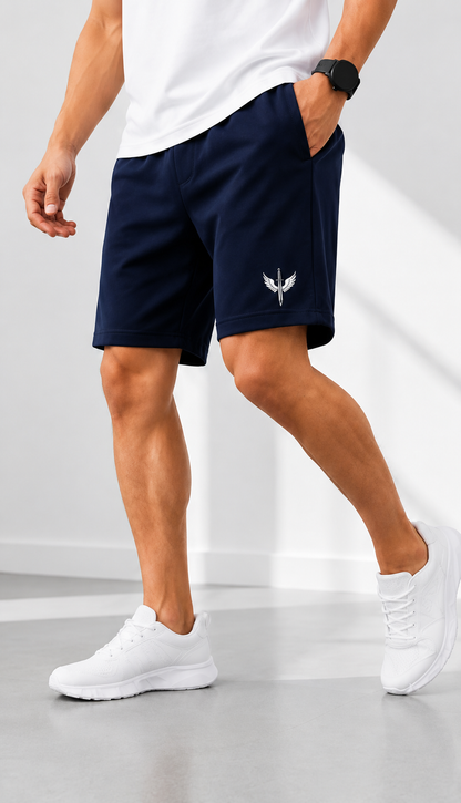 Horcun Men's Navy Blue Performance Training Shorts | Premium Athletic Shorts