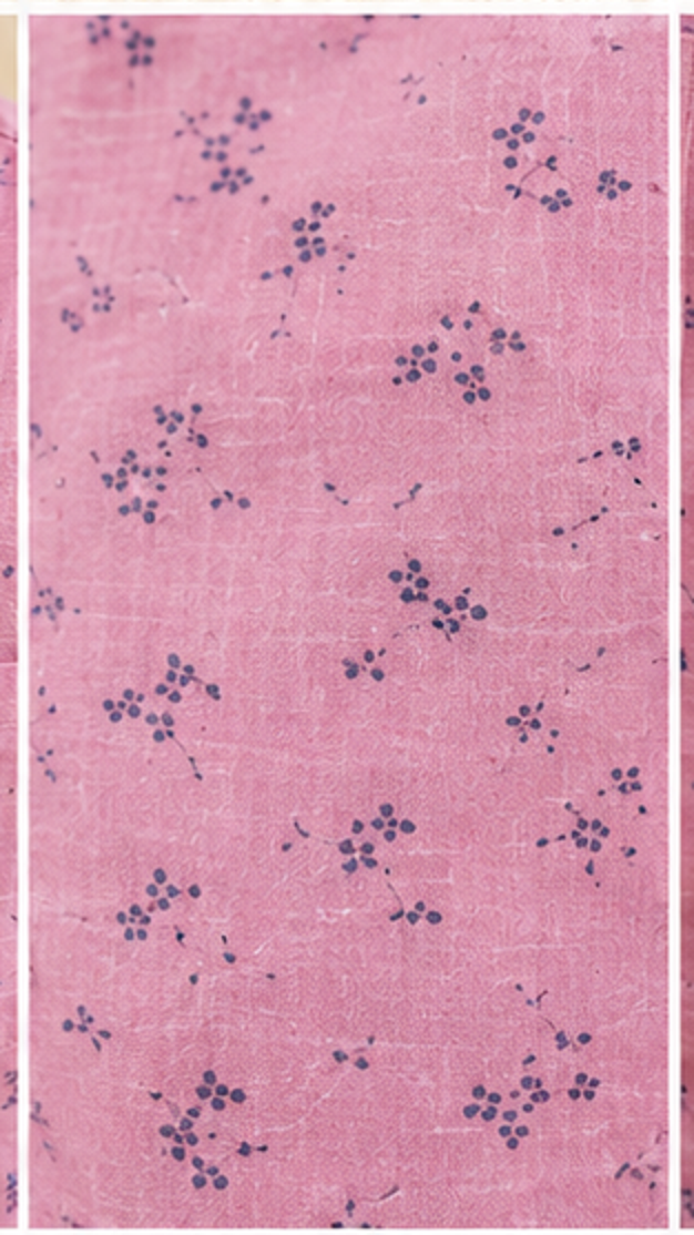 Boys Pink Floral Printed Mandarin Collar Cotton Shirt (Full Sleeve)