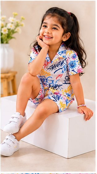 Graffiti Print Short Set
