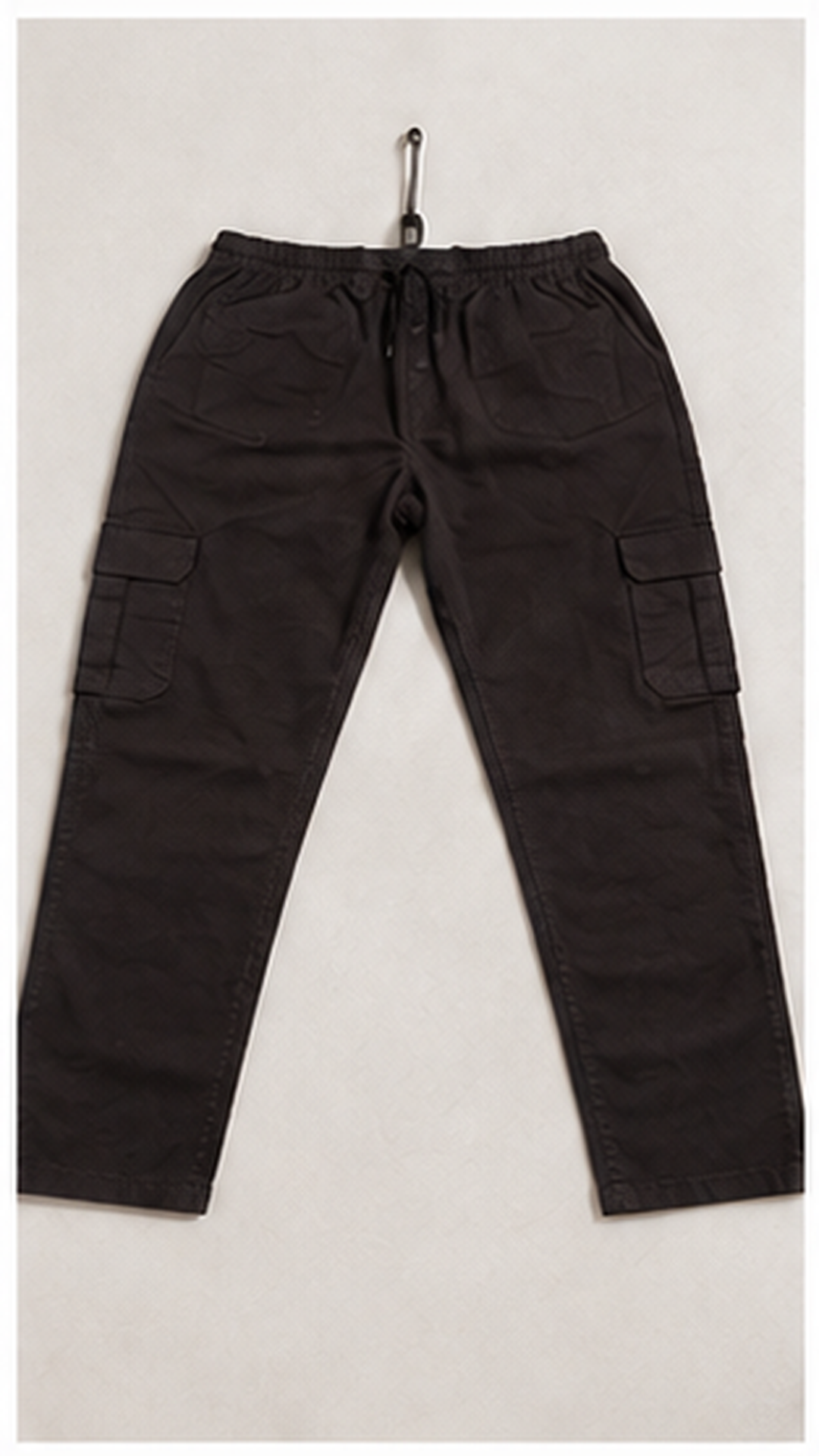 Men Brown Cargo Jogger Pants with Utility Pockets – Slim Fit Casual Streetwear Trousers