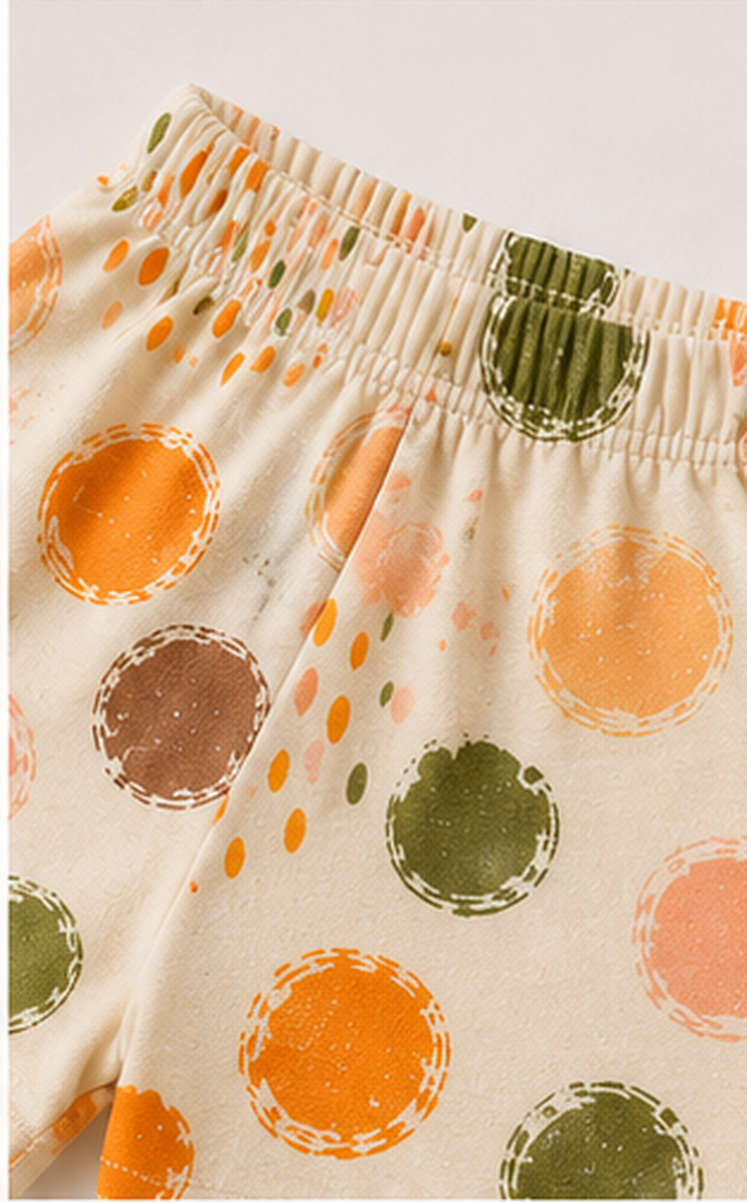 Abstract Polka Dot Kids Co-Ord Set – Soft Cotton Printed T-Shirt & Shorts for Girls