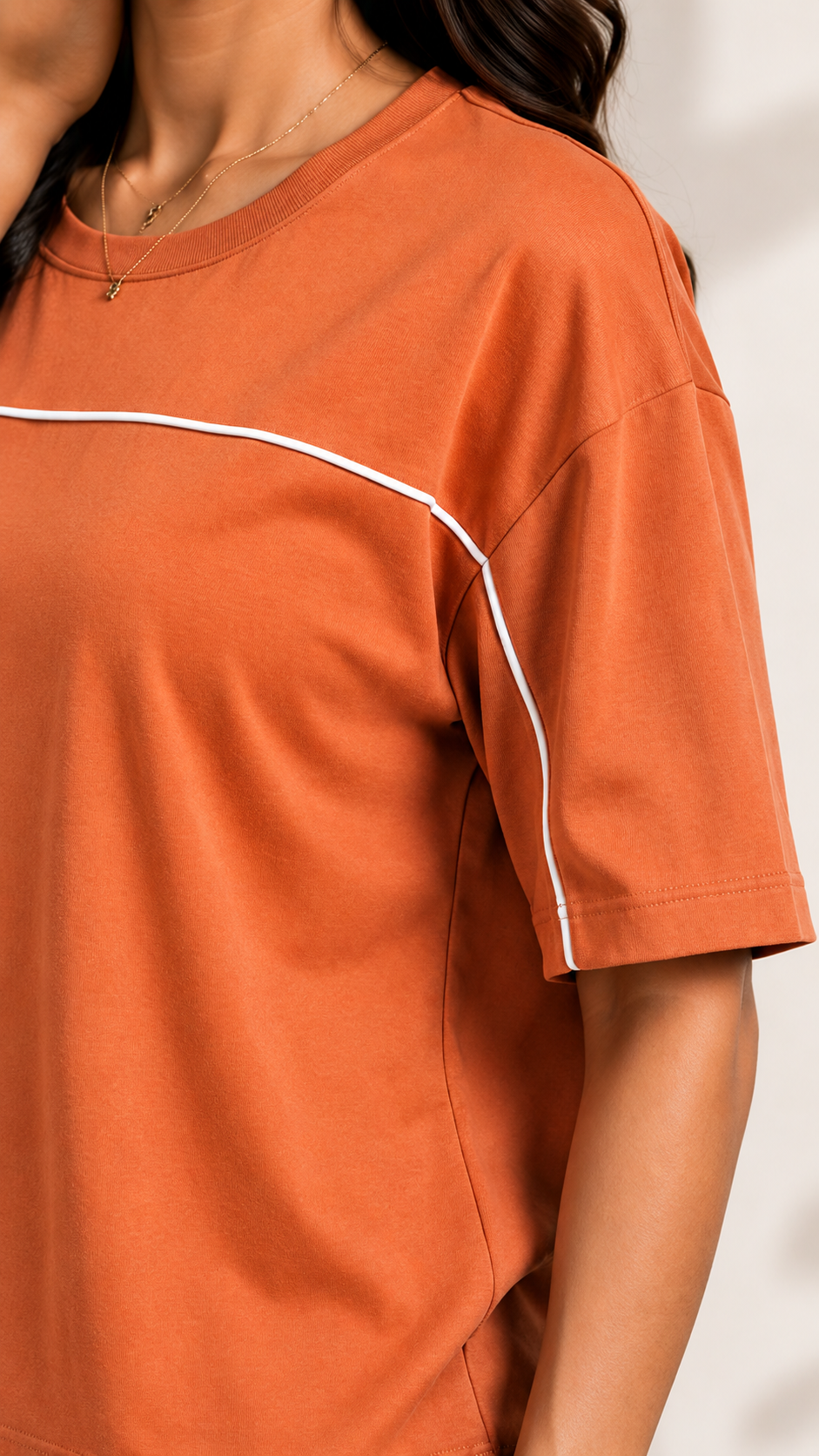 Women’s Rust Orange Co-ord Set | Premium Relaxed Fit Lounge Wear