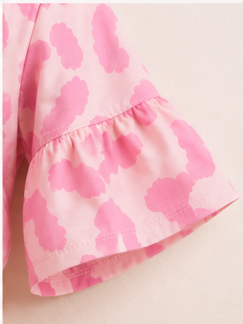 Girls Pink Leopard Print Off-Shoulder Co-ord Set with Tie-Up Shorts