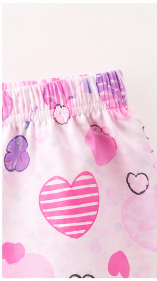Children's Heart Print Pajama Set