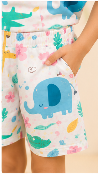 Children's Safari Print Pajama Set