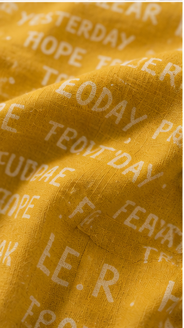 Boys Mustard Yellow Typography Print Mandarin Collar Shirt (Full Sleeve)
