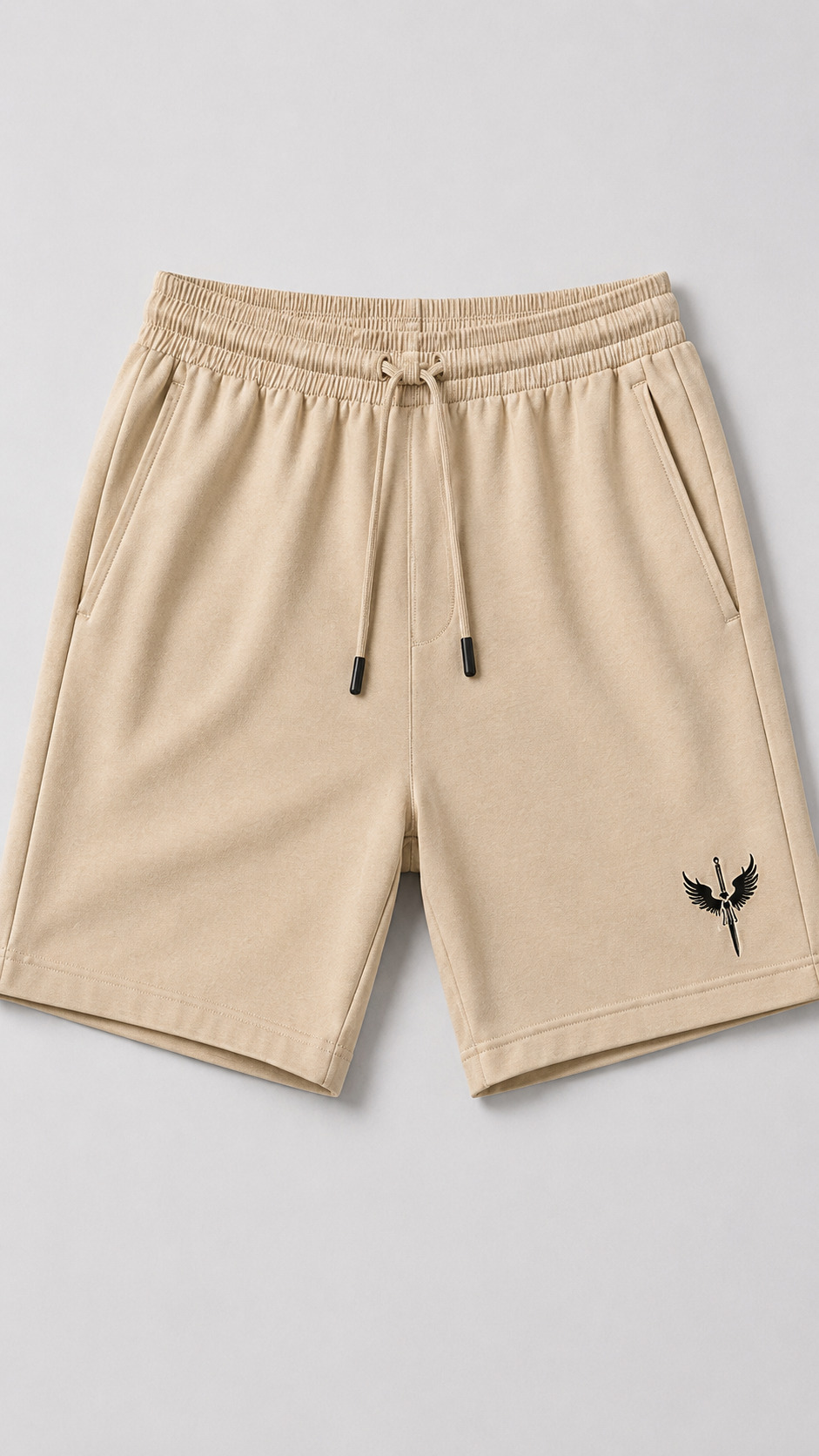 Horcun Men's Sand Beige Essential Training Shorts | Premium Casual & Gym Shorts